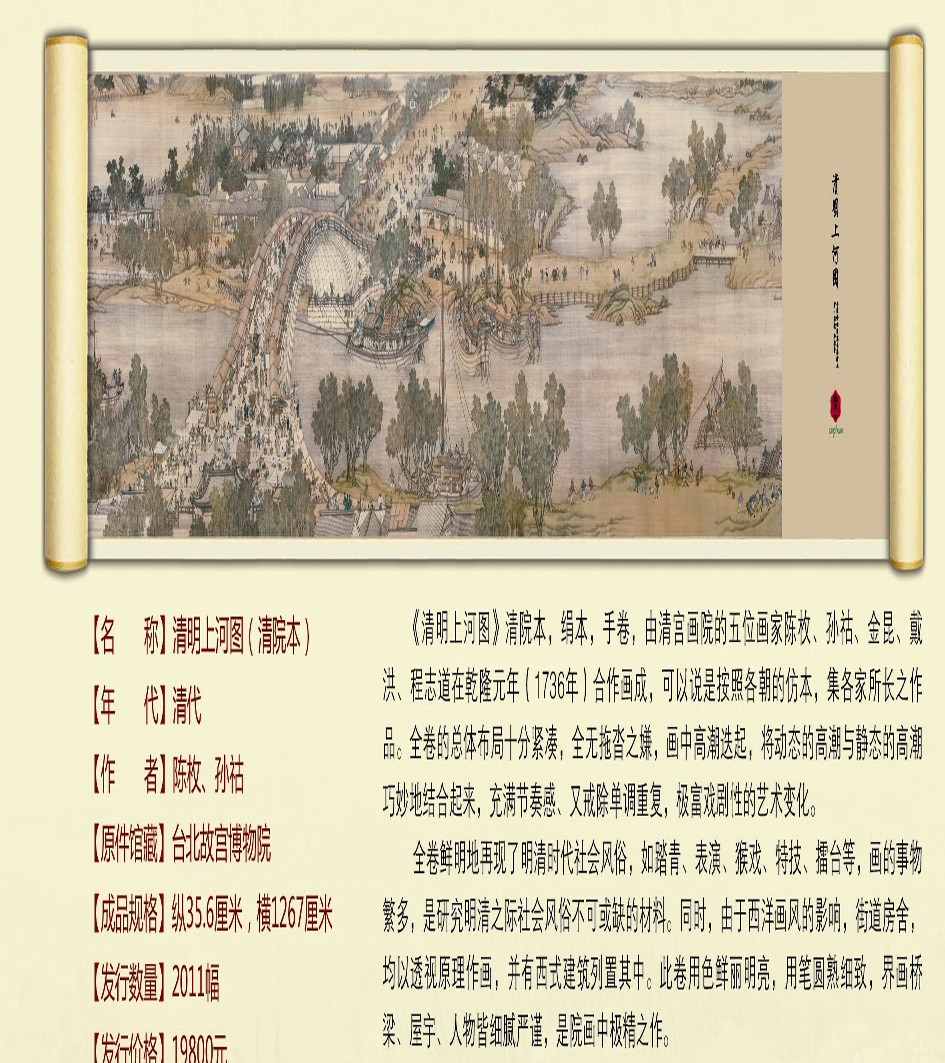 中國(guó)傳世國(guó)寶書畫精品—清明上河圖（清院本）